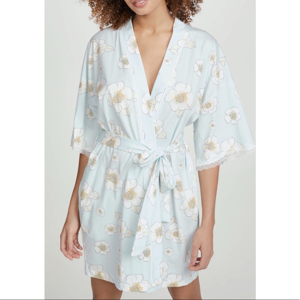 NWOT BedHead Pajamas Floral Kimono Robe with Lace